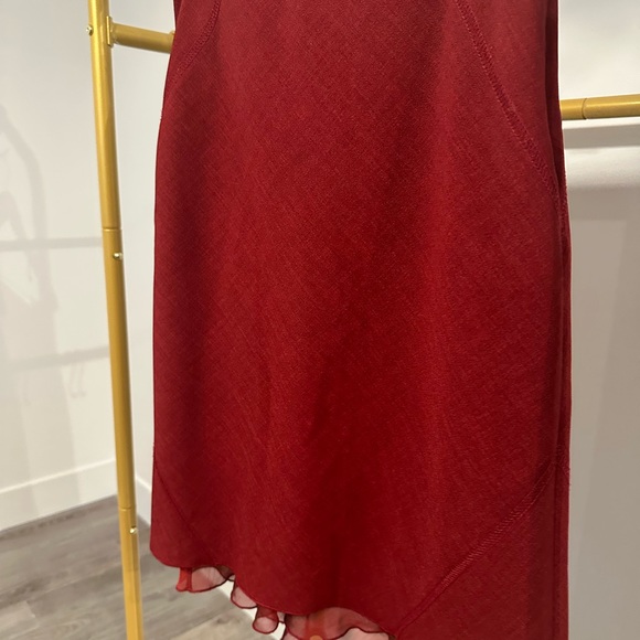 Red women’s matching set suit blazer and skirt size XS - Picture 2 of 5
